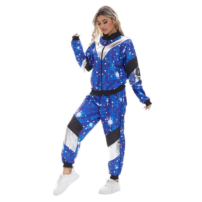 80s Vintage Hip Hop Tracksuit Halloween Retro Costume Fashion Sportswear